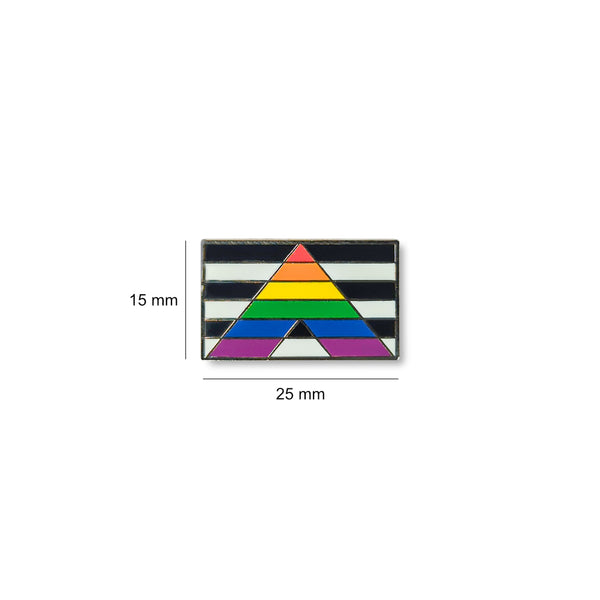 Straight Ally Flag Lapel Pin