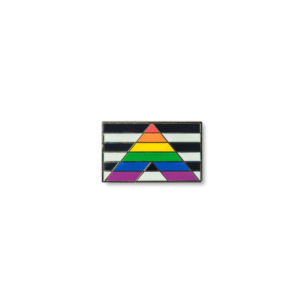 Straight Ally Flag Lapel Pin